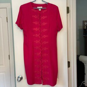 CASUAL CORNER Dress for Women Size 14  Hot Pink VINTAGE